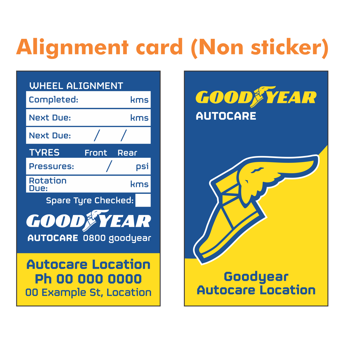 Goodyear - Alignment Cards 90x55mm 400gsm