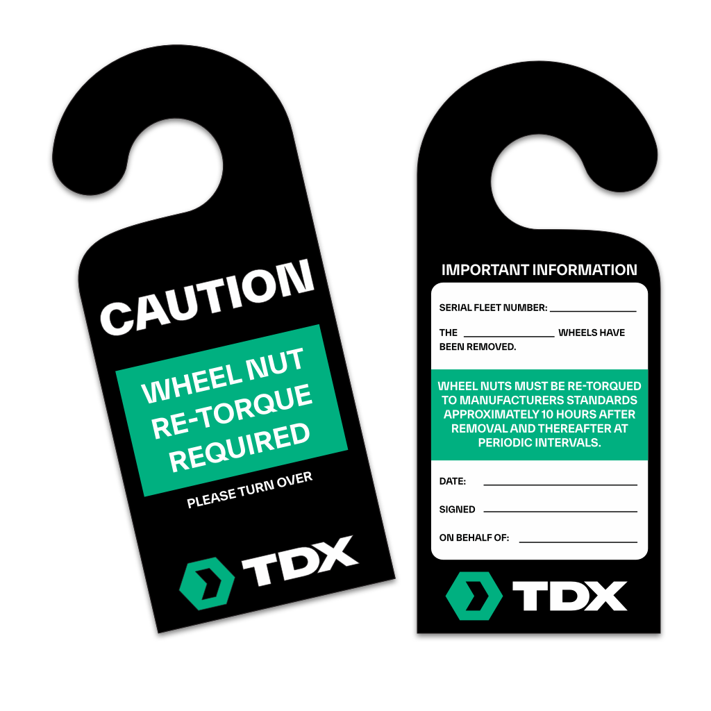 TDX - Wheel Nut Hanging Card