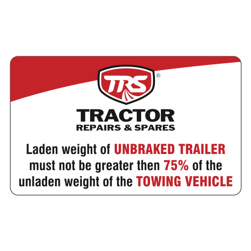 TRS - Unbraked Trailer Vinyl 150x90mm