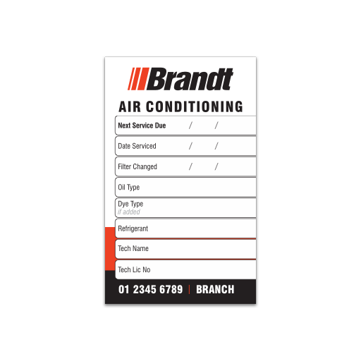 zBrandt - Aircon Labels - Synthetic 90x55mm