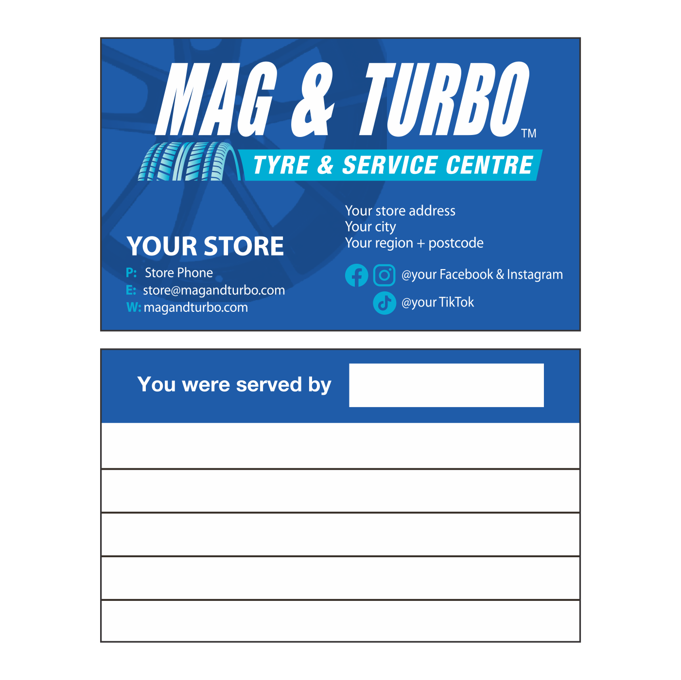 Store Specific. Business Cards