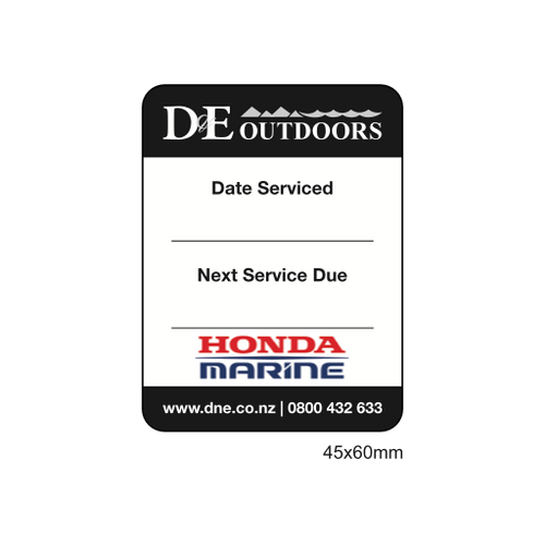 D&E Outdoors - Honda Marine Vinyl Label 45x60mm
