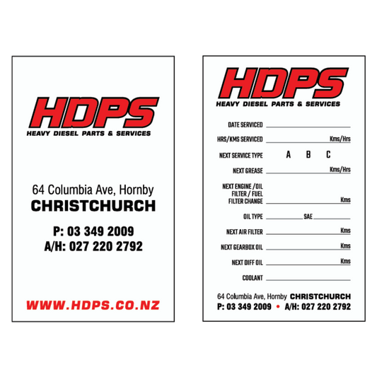HDPS - Commercial Service Label Christchurch 90x55mm