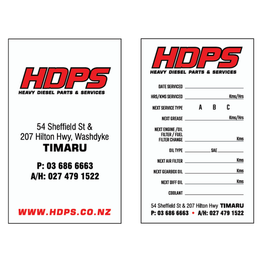 HDPS - Commercial Service Label Timaru 90x55mm