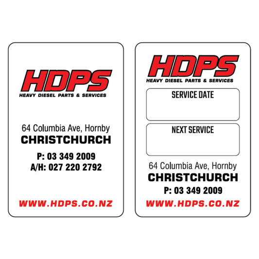 HDPS - Light Vehicle service sticker 45x68mm ChCh
