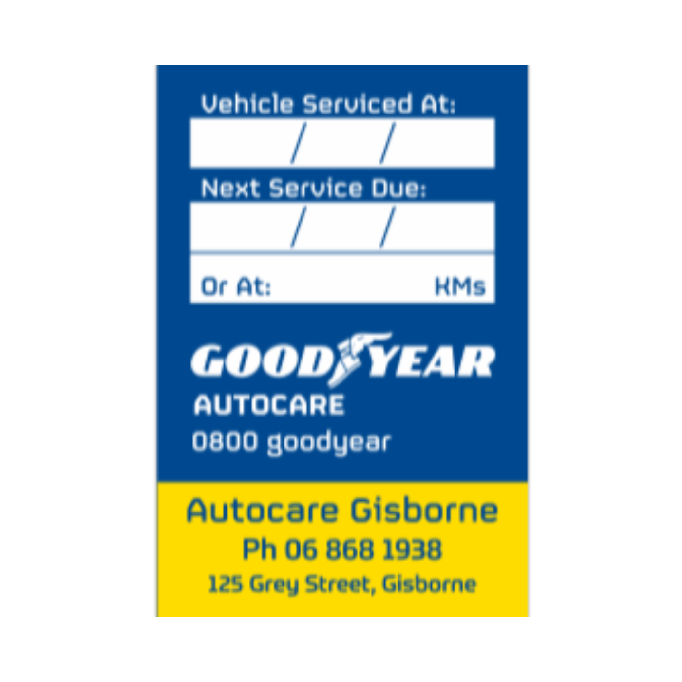 Goodyear - Underbonnet Stickers