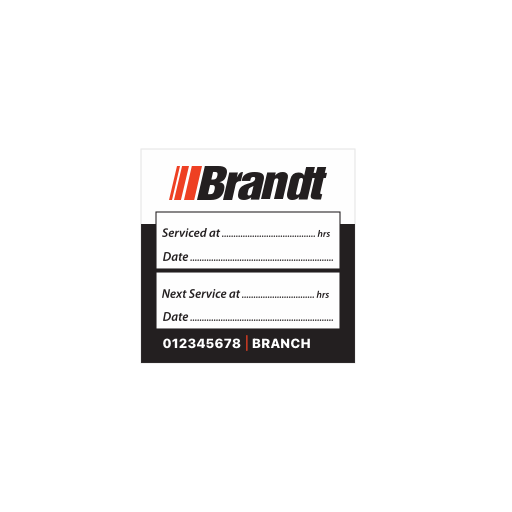 zBrandt - Mower Service Sticker - Synthetic