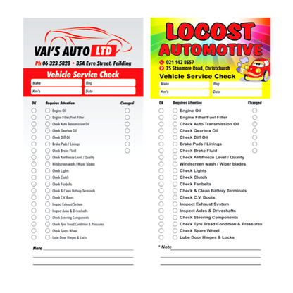 Service & Safety Checklists